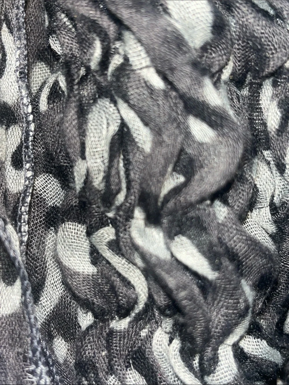 a new day Black & White Leopard-Print Lightweight Scarf S80